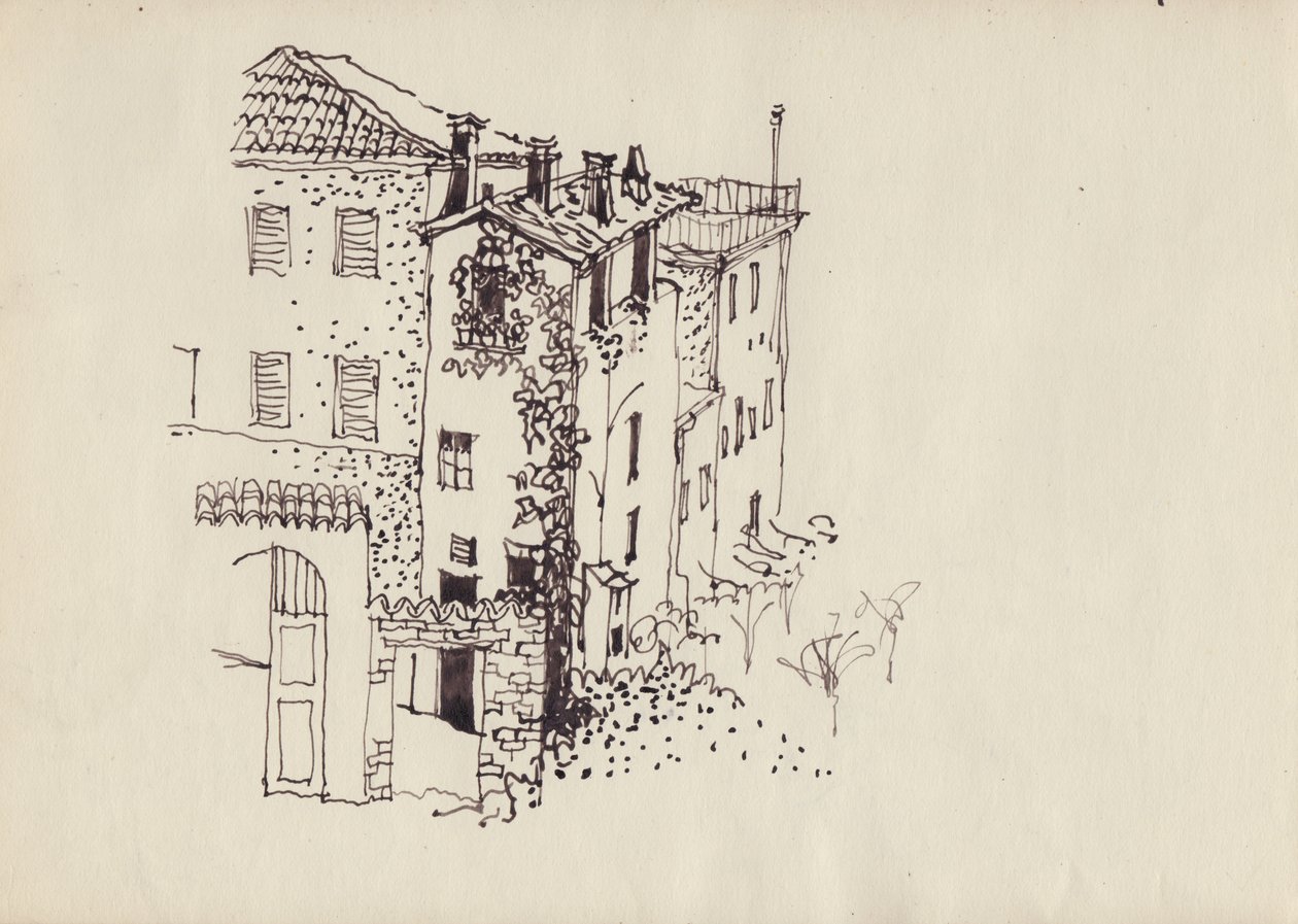 Ház manzárdtetővel, Olaszország, 1950. alkotó: Shirley Markham