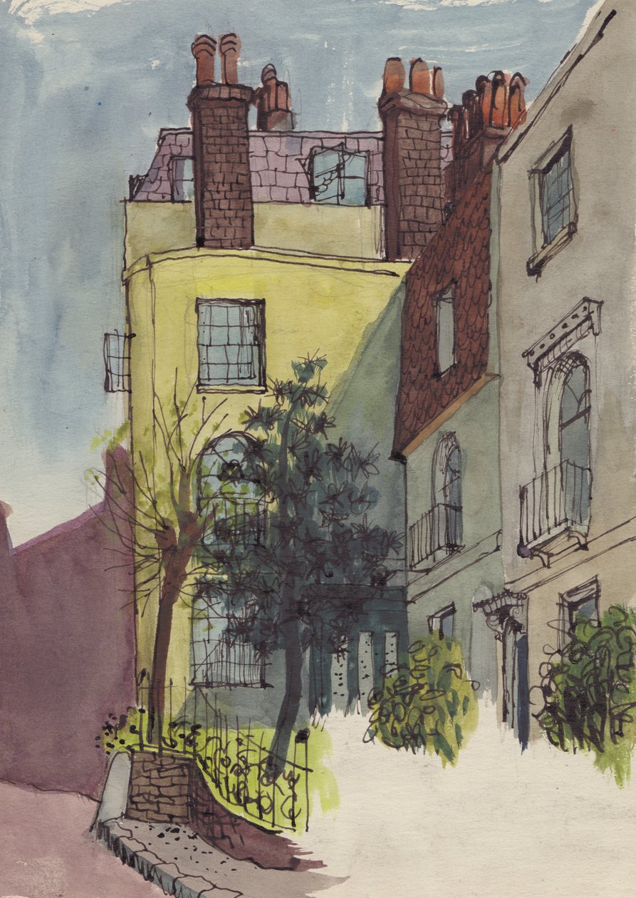 Házak Hampsteadben, 1950. alkotó: Shirley Markham