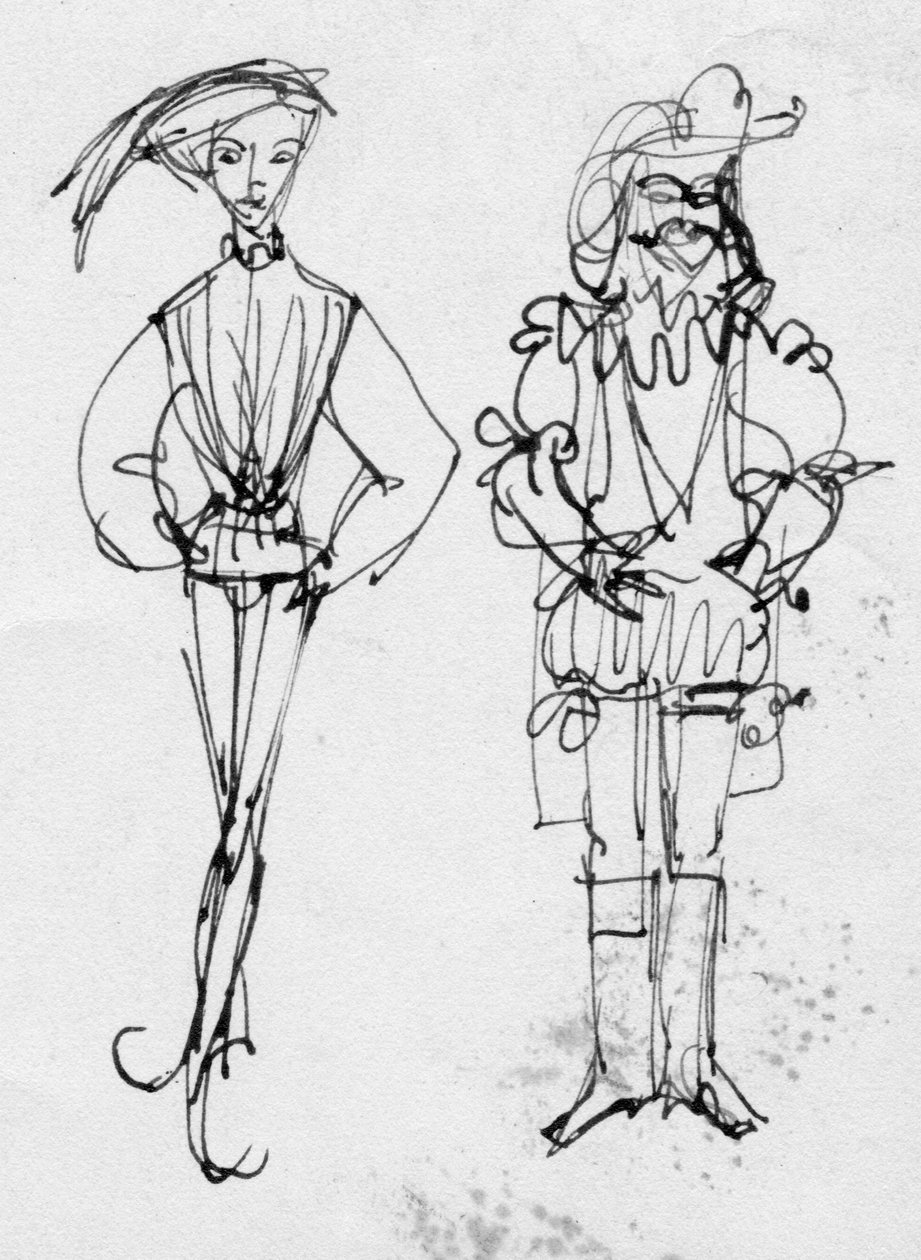 Férfiak korabeli jelmezben, 1950. alkotó: Shirley Markham