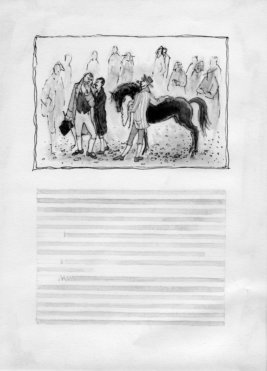 Férfiak lóval, 1952. alkotó: Shirley Markham