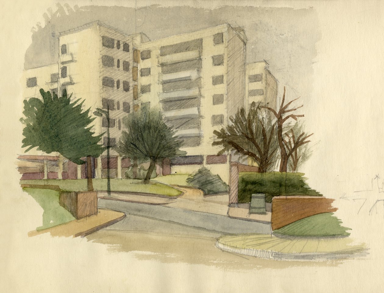 Modern épületek, London, 1950. alkotó: Shirley Markham