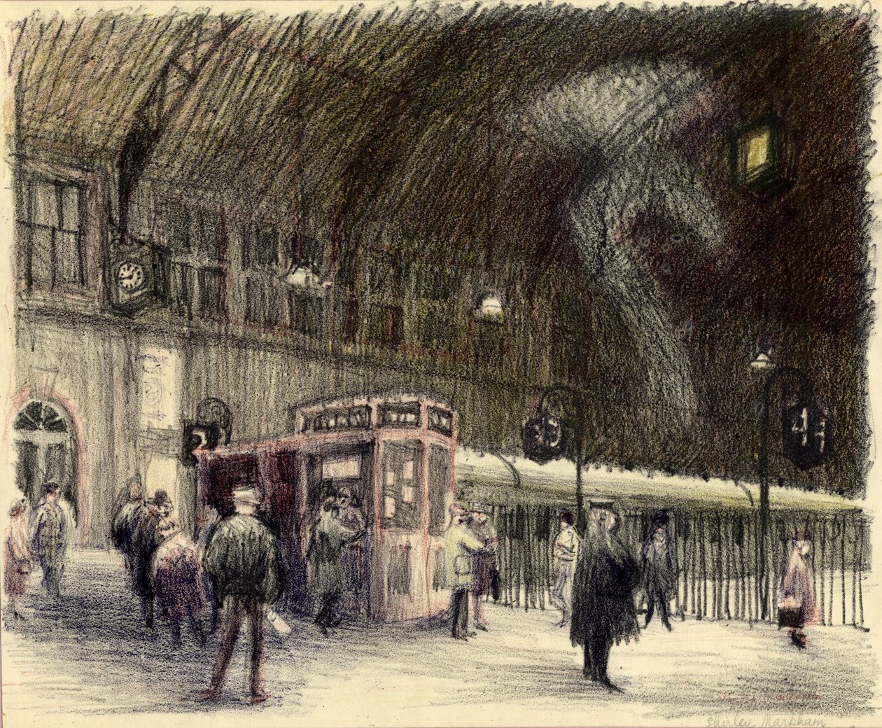 Vasútállomás, 1951. alkotó: Shirley Markham