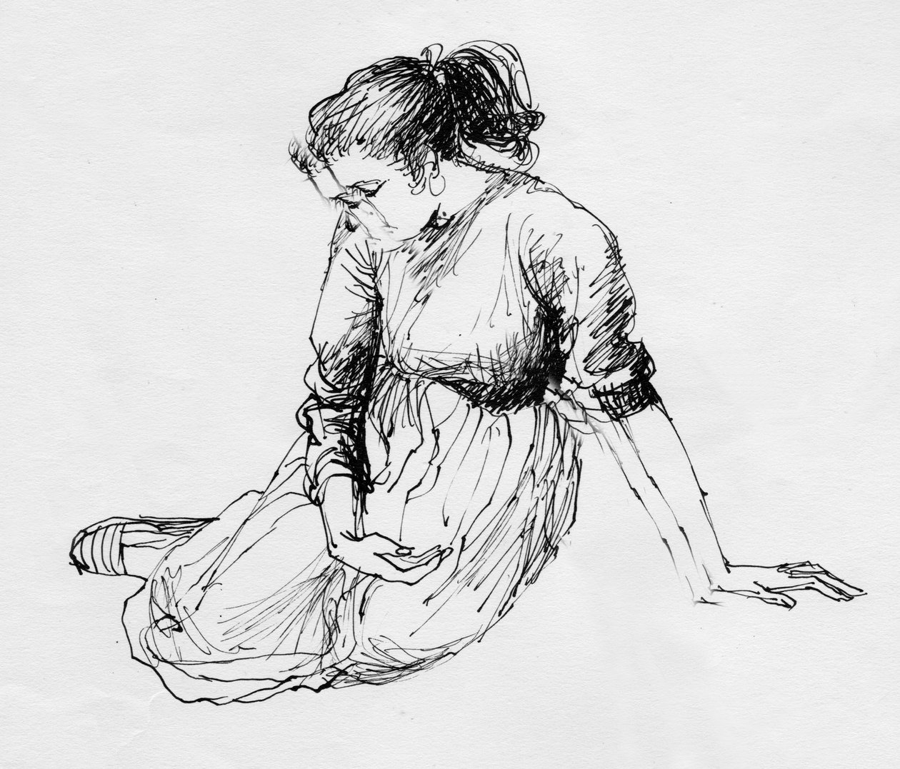 Ülő nő, 1950. alkotó: Shirley Markham