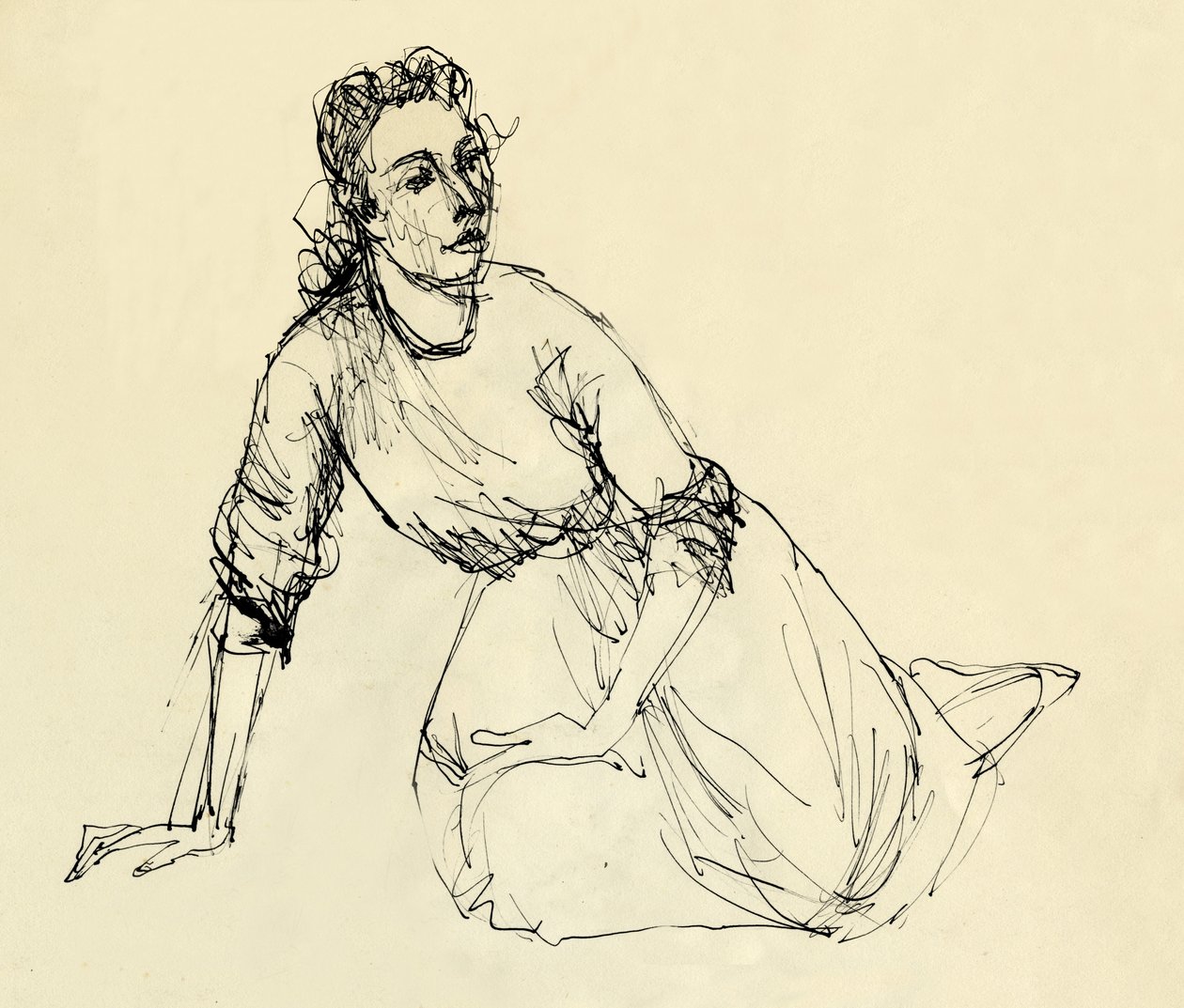 Ülő nő, 1950. alkotó: Shirley Markham