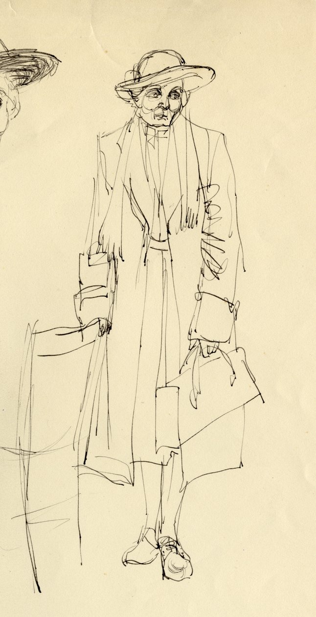 Álló nő kalapban, 1953. alkotó: Shirley Markham