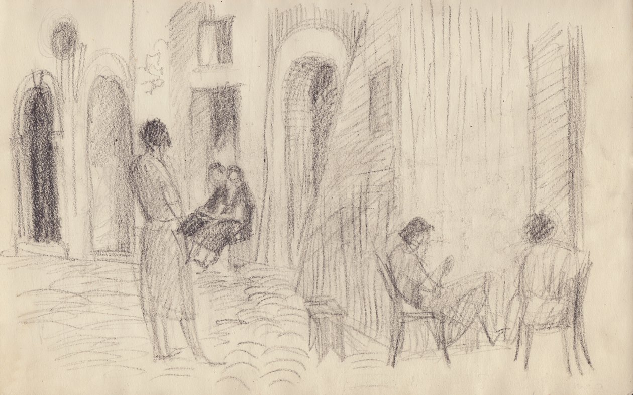 Utcai jelenet, Olaszország, 1950. alkotó: Shirley Markham