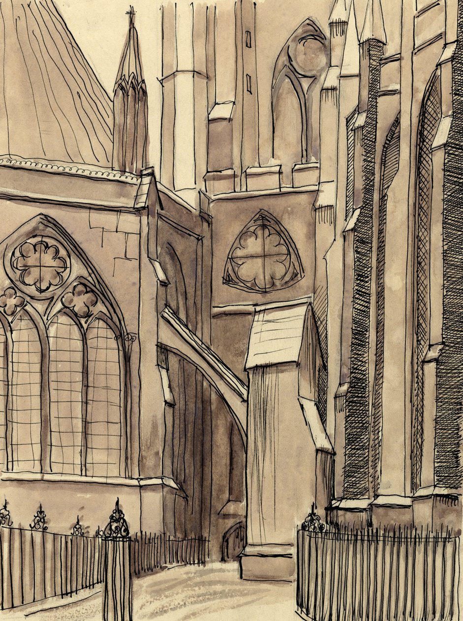 The Chapter House, Westminster Abbey, London, 1950. alkotó: Shirley Markham