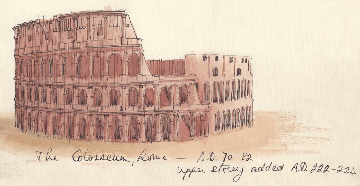 „A Colosseum, Róma – Kr. u. 70-82”, 1951. alkotó: Shirley Markham