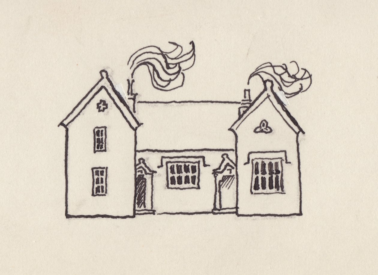 Az iskolaháza, Little Bedwyn, 1980-as évek. alkotó: Shirley Markham