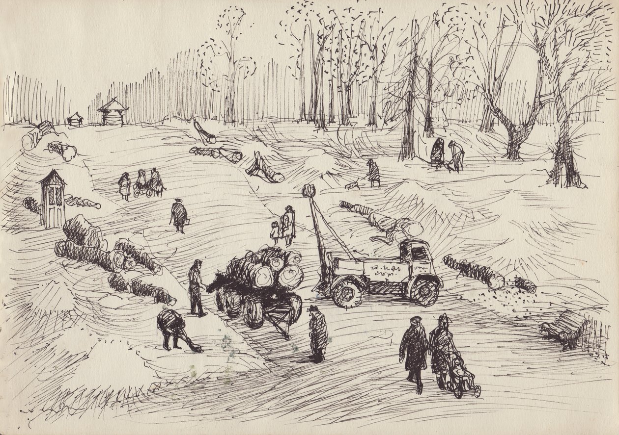 Fakivágás, 1950. alkotó: Shirley Markham