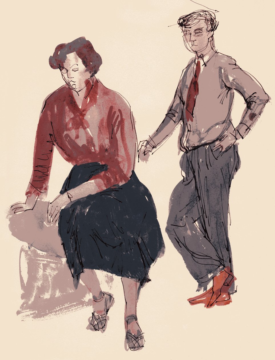 Két figura, 1953. alkotó: Shirley Markham