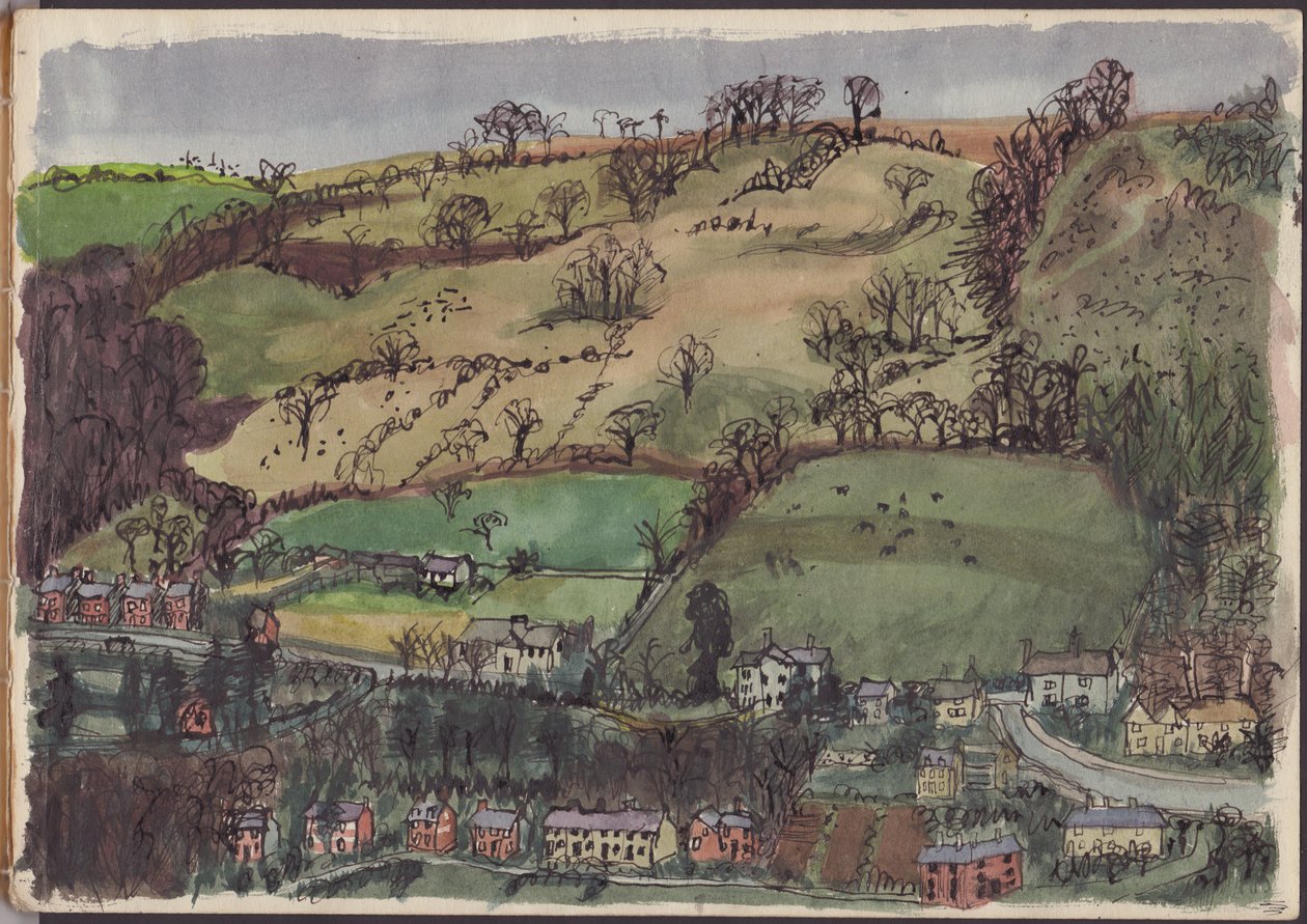 Falu és mezők, 1950. alkotó: Shirley Markham