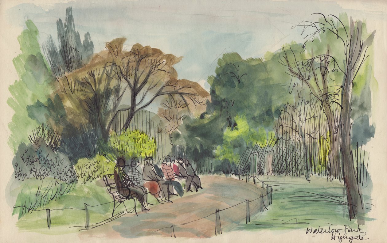 „Waterlow Park, Highgate”, 1950. alkotó: Shirley Markham
