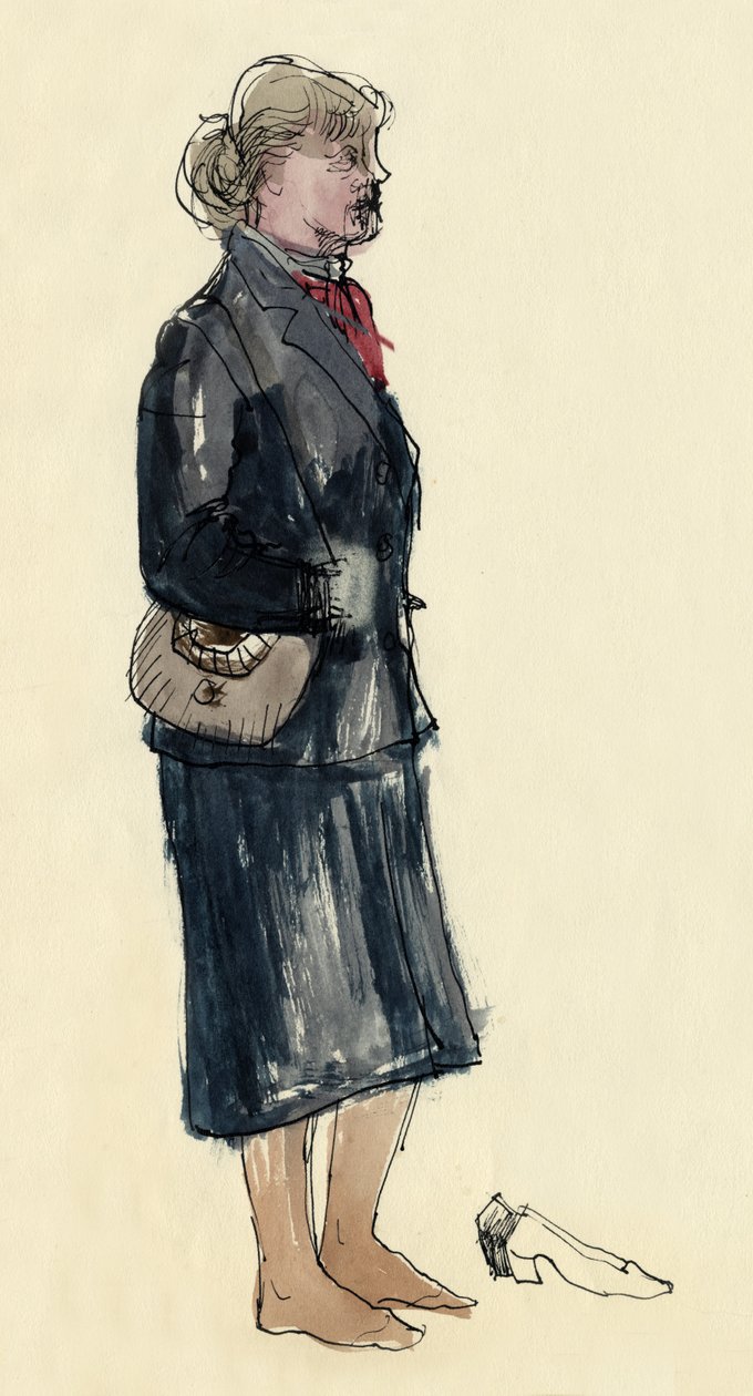 Nő harisnyás lábban, 1953. alkotó: Shirley Markham