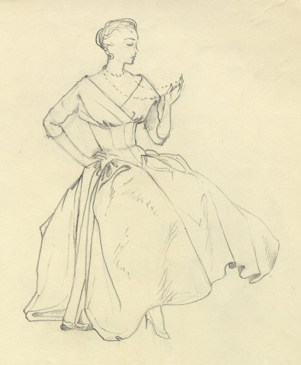 Nyakláncos nő, 1952. alkotó: Shirley Markham