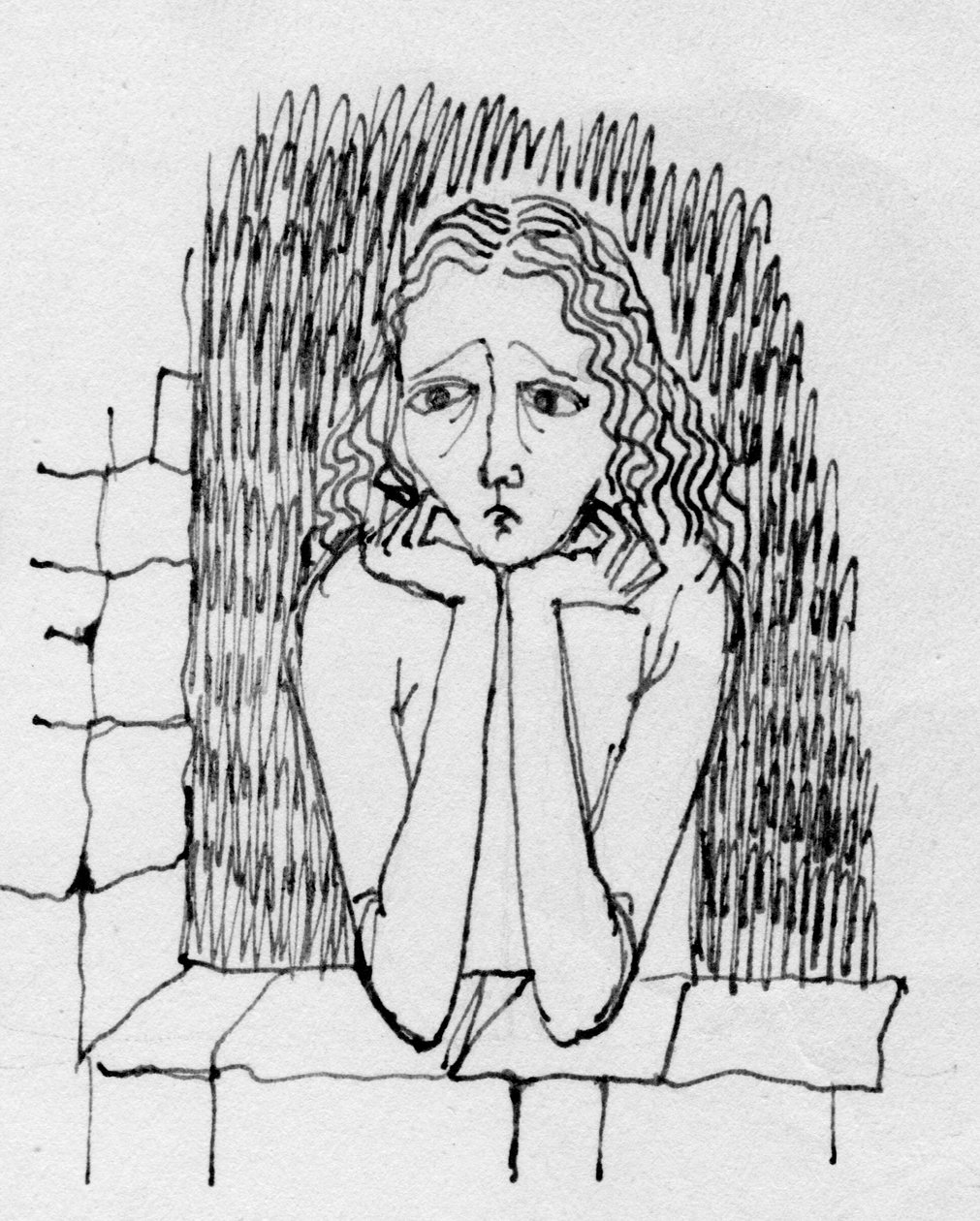 Aggódó nő, 1950. alkotó: Shirley Markham