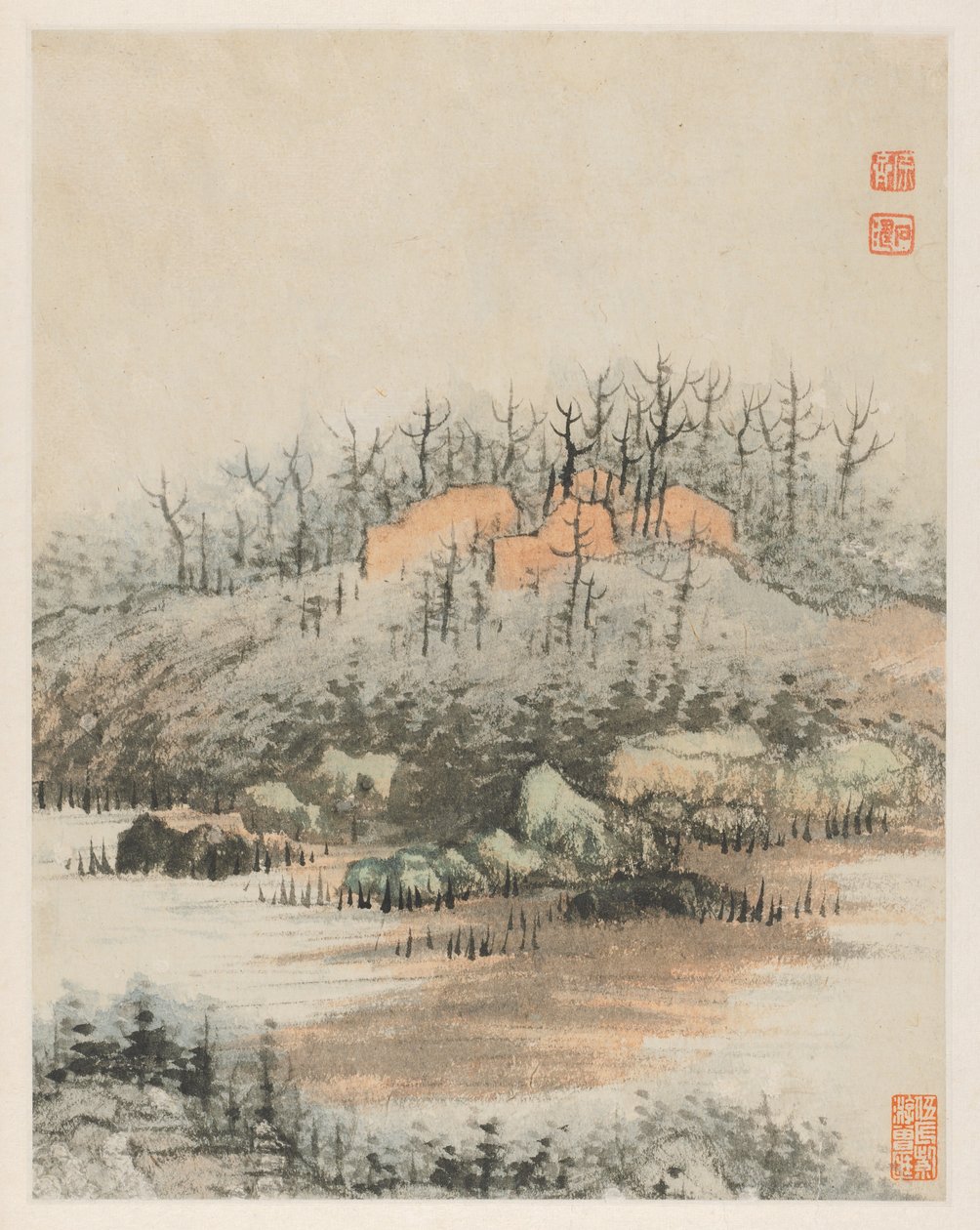 Emlékezések a Qinhuai folyóra, 1642-1707. alkotó: Shitao