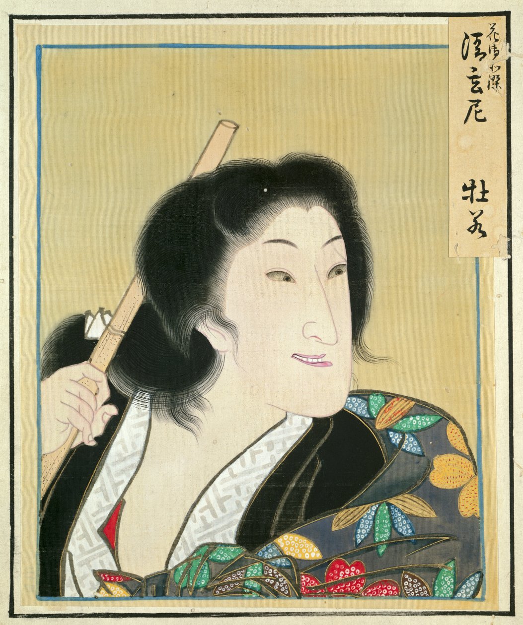 Levél a színészportrék albumáról, c. 1790-1810. alkotó: Shorakusai