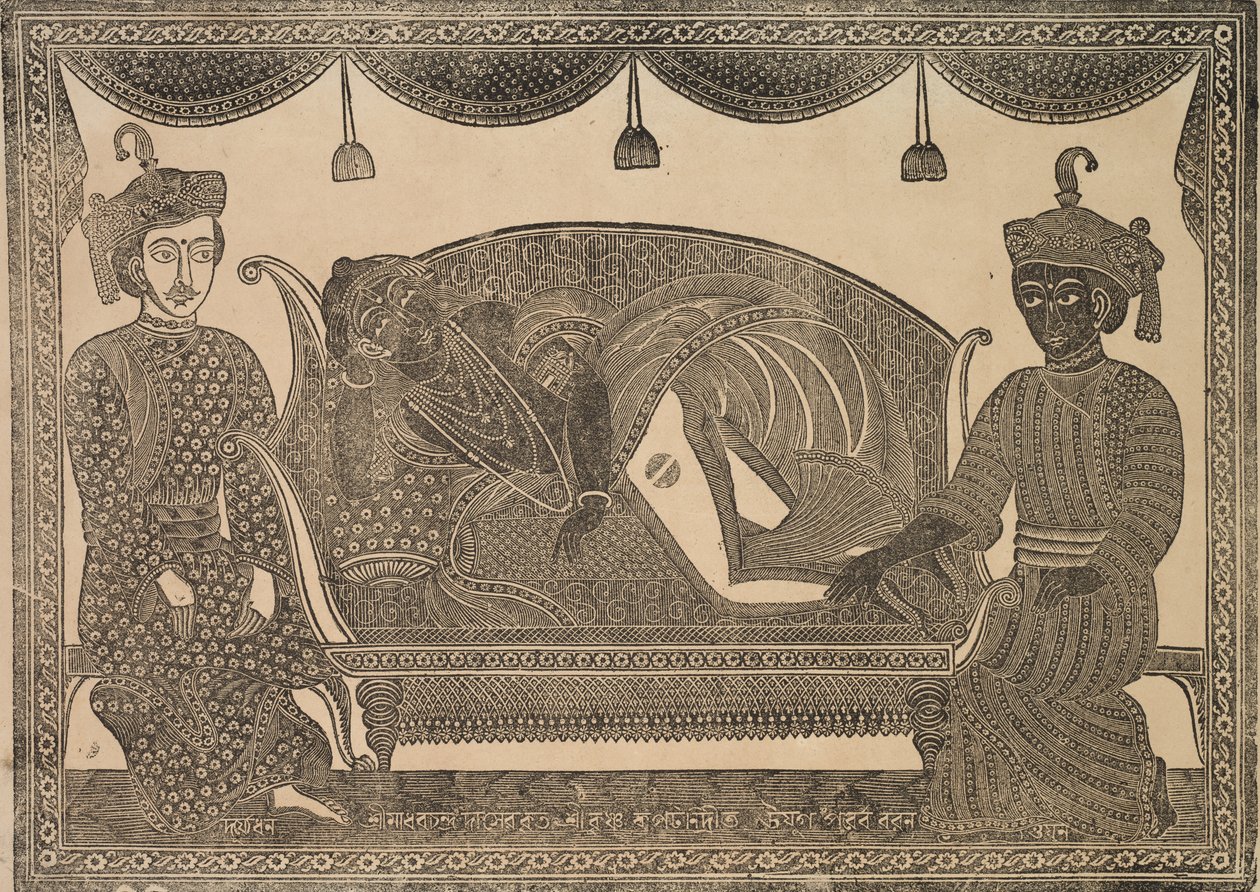 Kalighat festmény alkotó: Shri Gobinda Chandra Roy