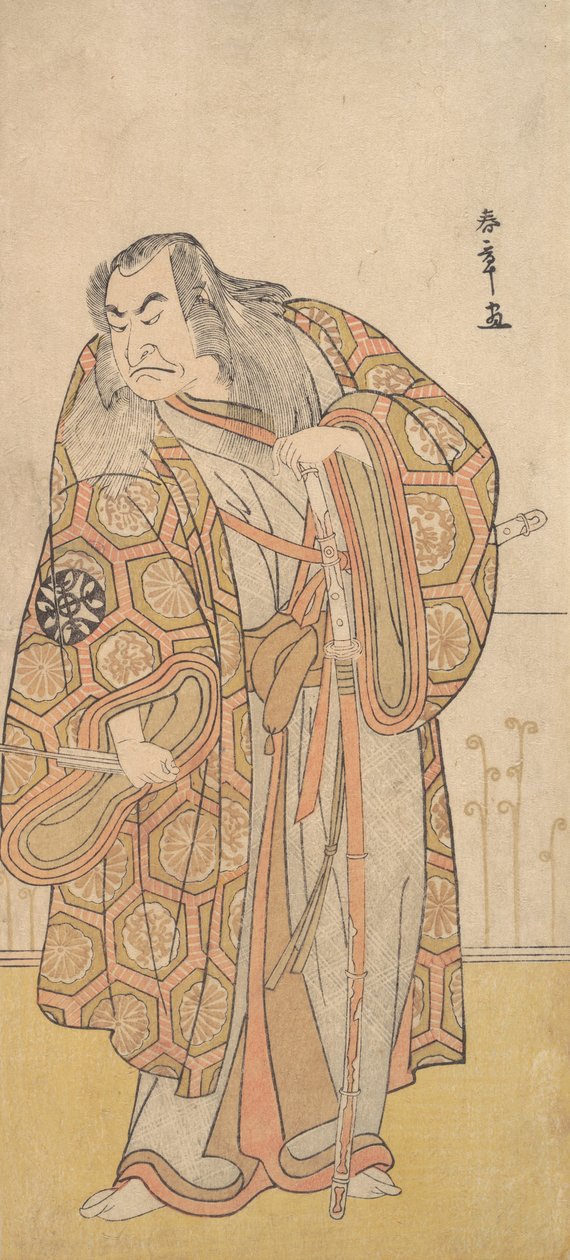 Ikunojo III, mint Chiyosaki Striking the Chozubachi, Aranyérmelegyek zápora, 18. század vége. alkotó: Shunsho