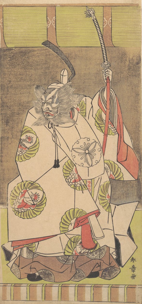Kabuki színész, Ichikawa Danjuro IV, 12. hónap, 1771. alkotó: Shunsho