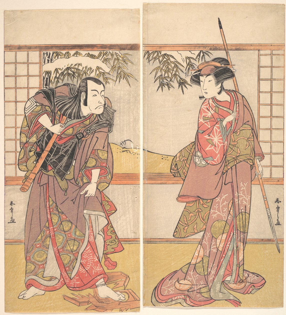 Kabuki a c and rs Nagakawa Tsuneya Jó ötlet d Ichikawa Dan Juro V, vagy? 1780-as évek. alkotó: Shunsho