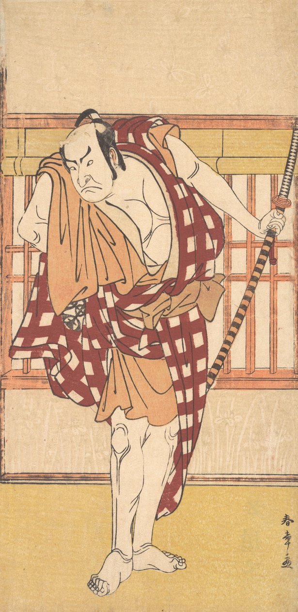 A színész Nakamura Nakazo Kyokakuként, kb. 1777. alkotó: Shunsho