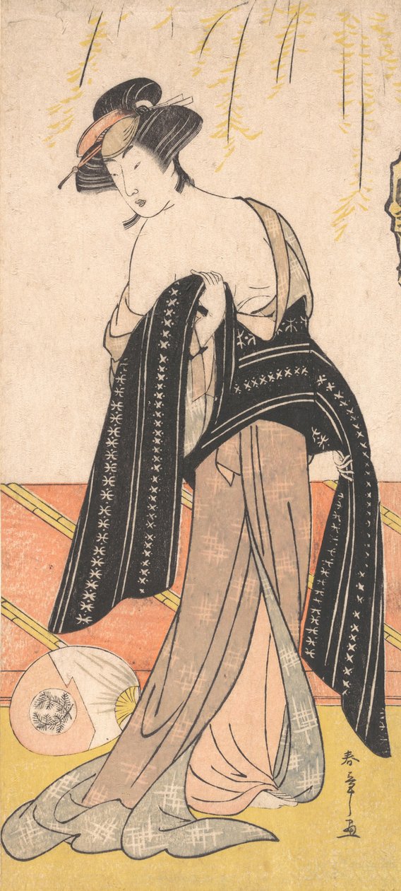 A színész Nakamura Riko, mint Oiran, kötve őt Obi, kb. 1779. alkotó: Shunsho