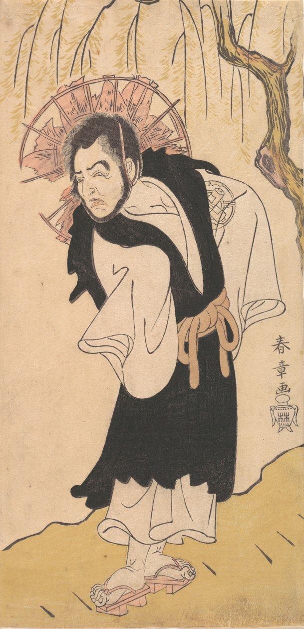 I. Nakamura Utaemon színész, mint szerzetes a fűzfa alatt, 1726-1792. alkotó: Shunsho