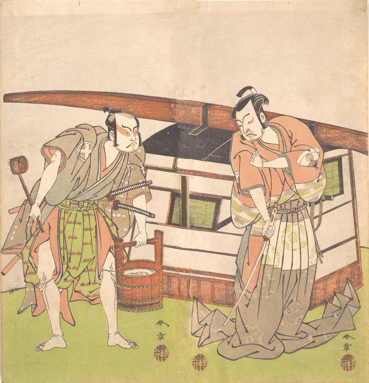 A színész Otani Hiroji III és a színész Onoe Kikugoro I, kb. 1778. alkotó: Shunsho