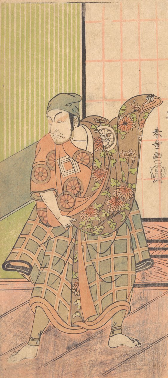 A negyedik Ichikawa Danjuro Ukishima Danjo szerepében, 1769 ősz. alkotó: Shunsho