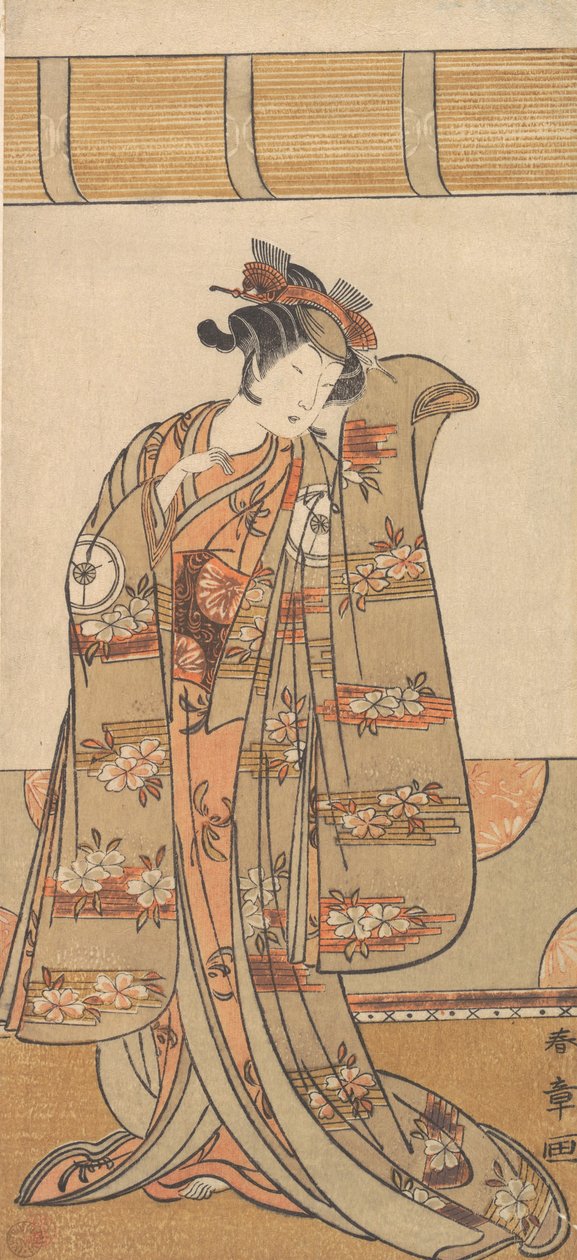 A negyedik Iwai Hanshiro mint nő, 1773 vagy 1774. alkotó: Shunsho