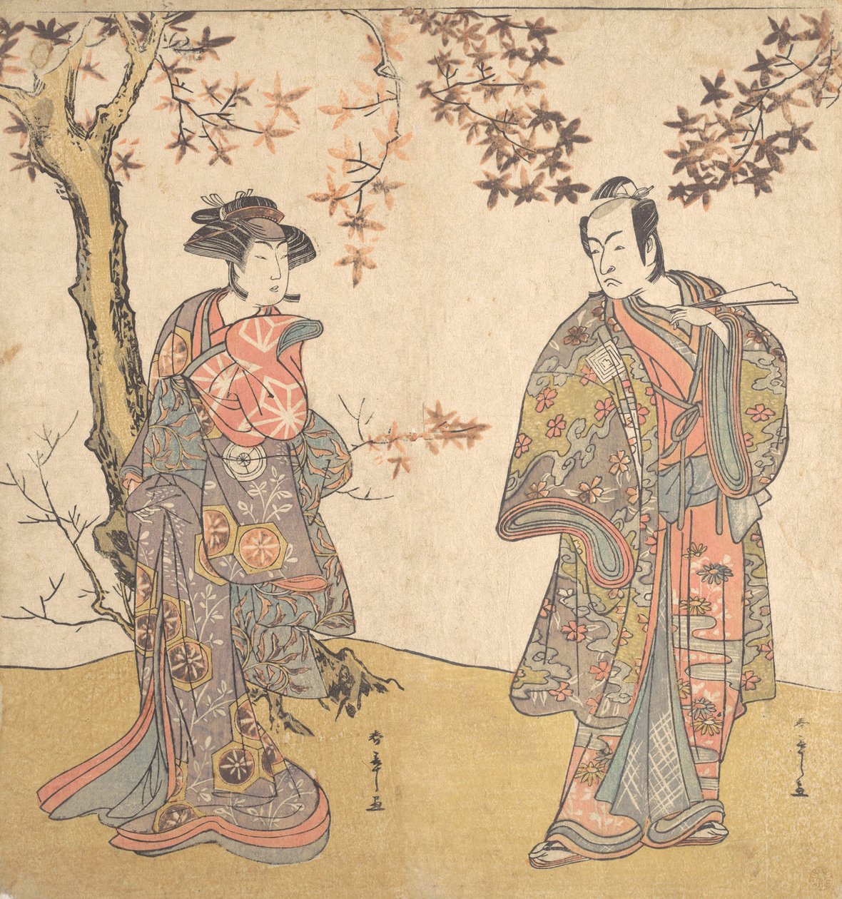A második Ichikawa Monnosuke fegyvertelen emberként, valószínűleg 1778-ban. alkotó: Shunsho