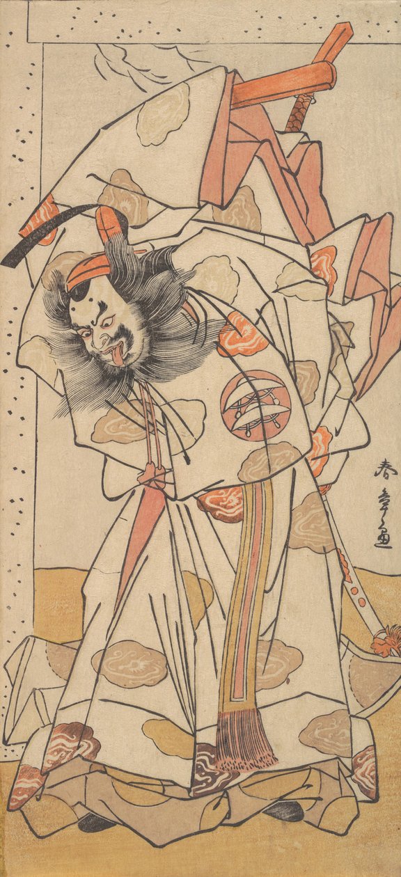 A második Nakajima Mihoemon Sadaijin Jihei szerepében, 1776. alkotó: Shunsho