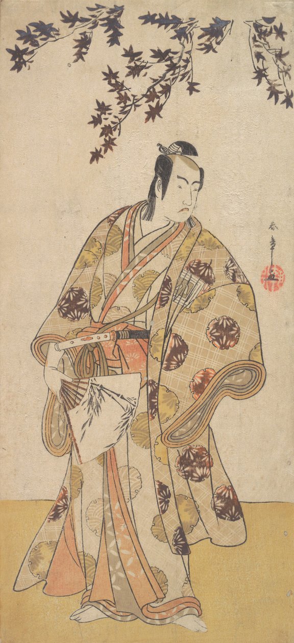 A harmadik Ichikawa Yaozo, mint egy juharfa alatt álló Daimyo, kb. 1783. alkotó: Shunsho