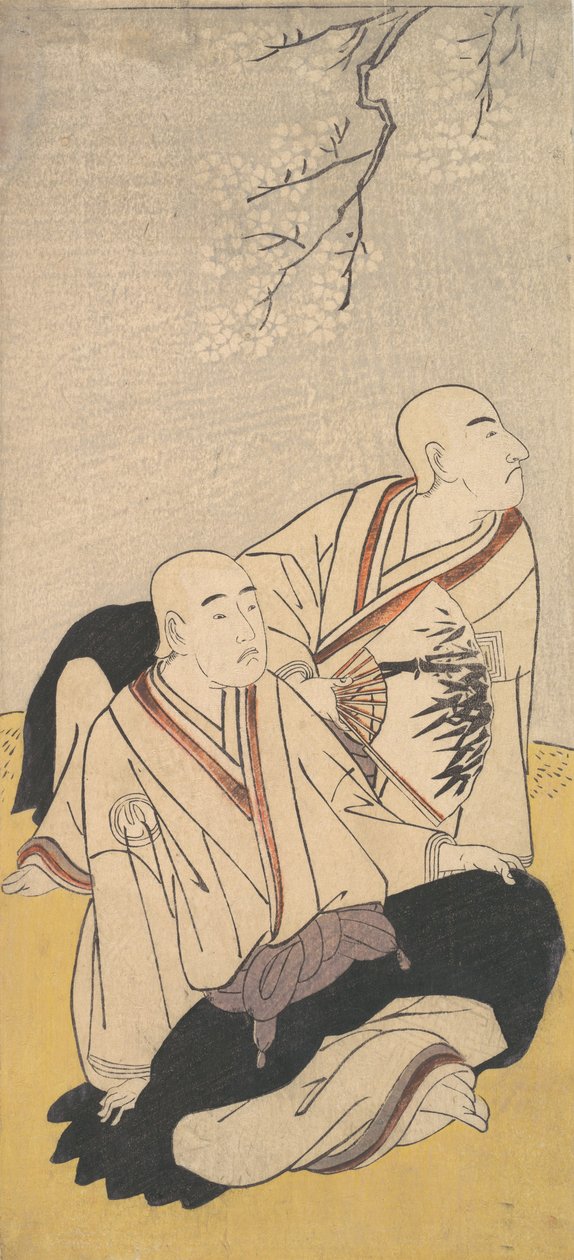 A harmadik Sawamura Sojuro és a második Ichikawa Monnosuke mint buddhista szerzetesek, 1791. alkotó: Shunsho