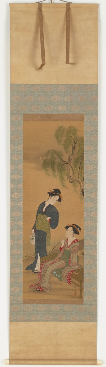 Két nő egy fűzfa alatt, 1726-1792. alkotó: Shunsho