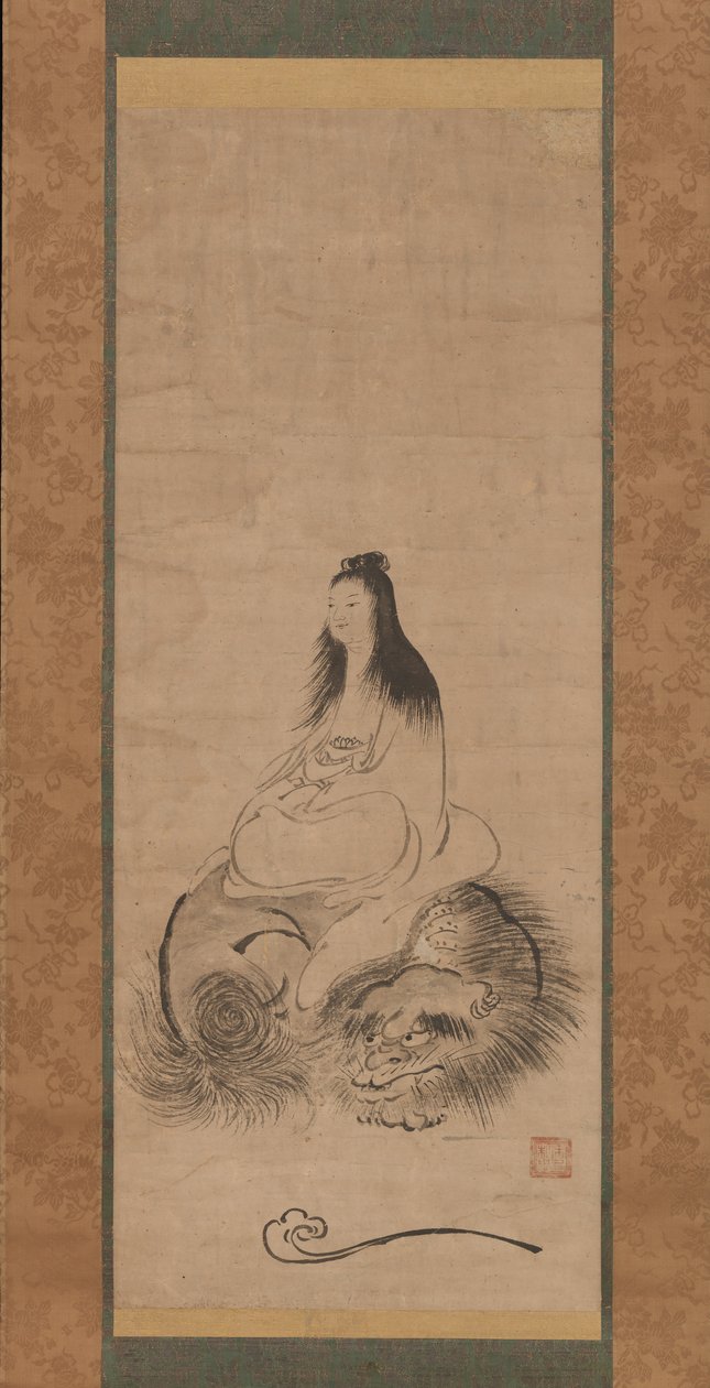 Monju on a Lion, 15. század vége. alkotó: Shusei