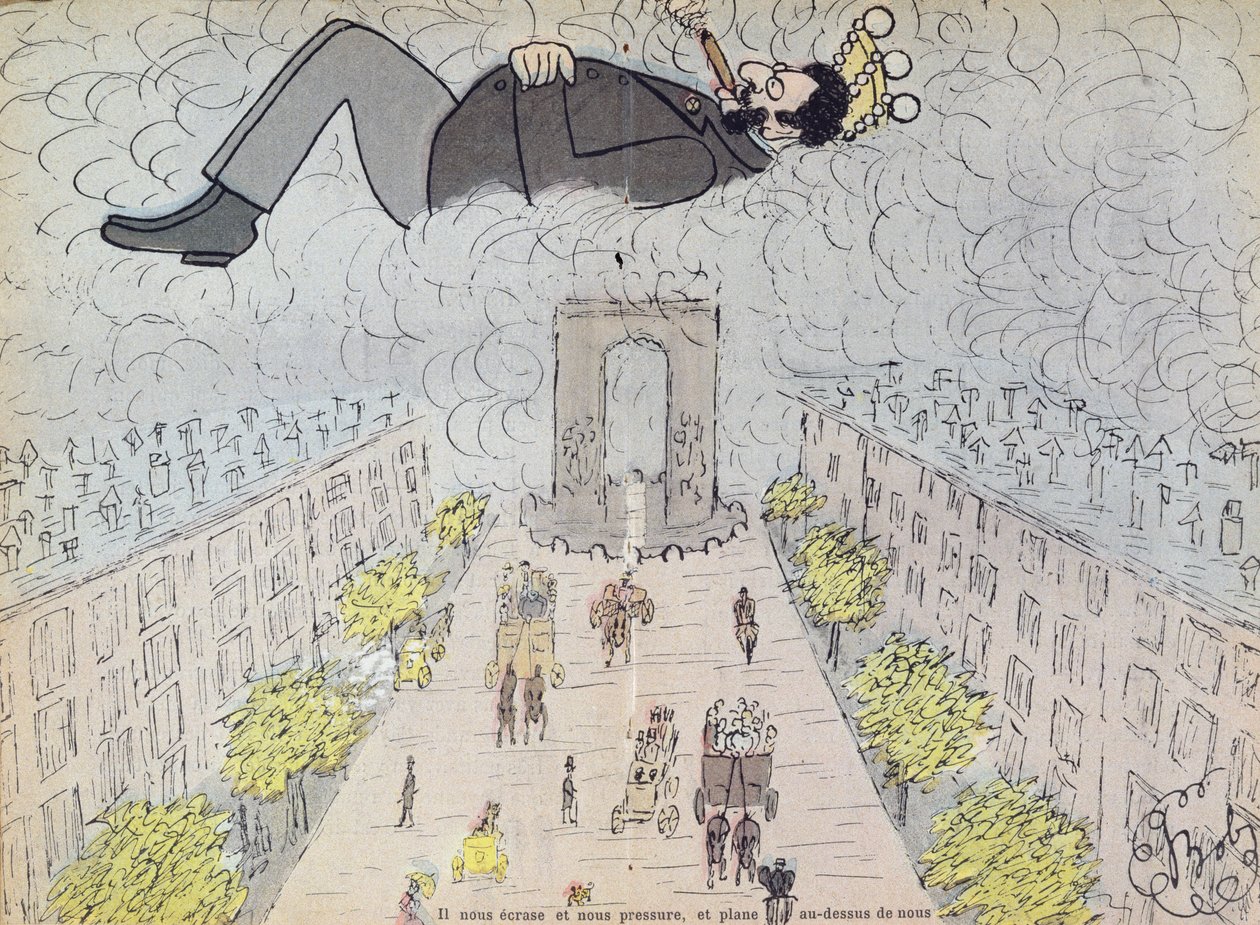 A művész antiszemita karikatúrája az „Ohe, Les Dirigeants”-ből, 1896 alkotó: Sibylle Gabrielle de Riquetti de Mirabeau