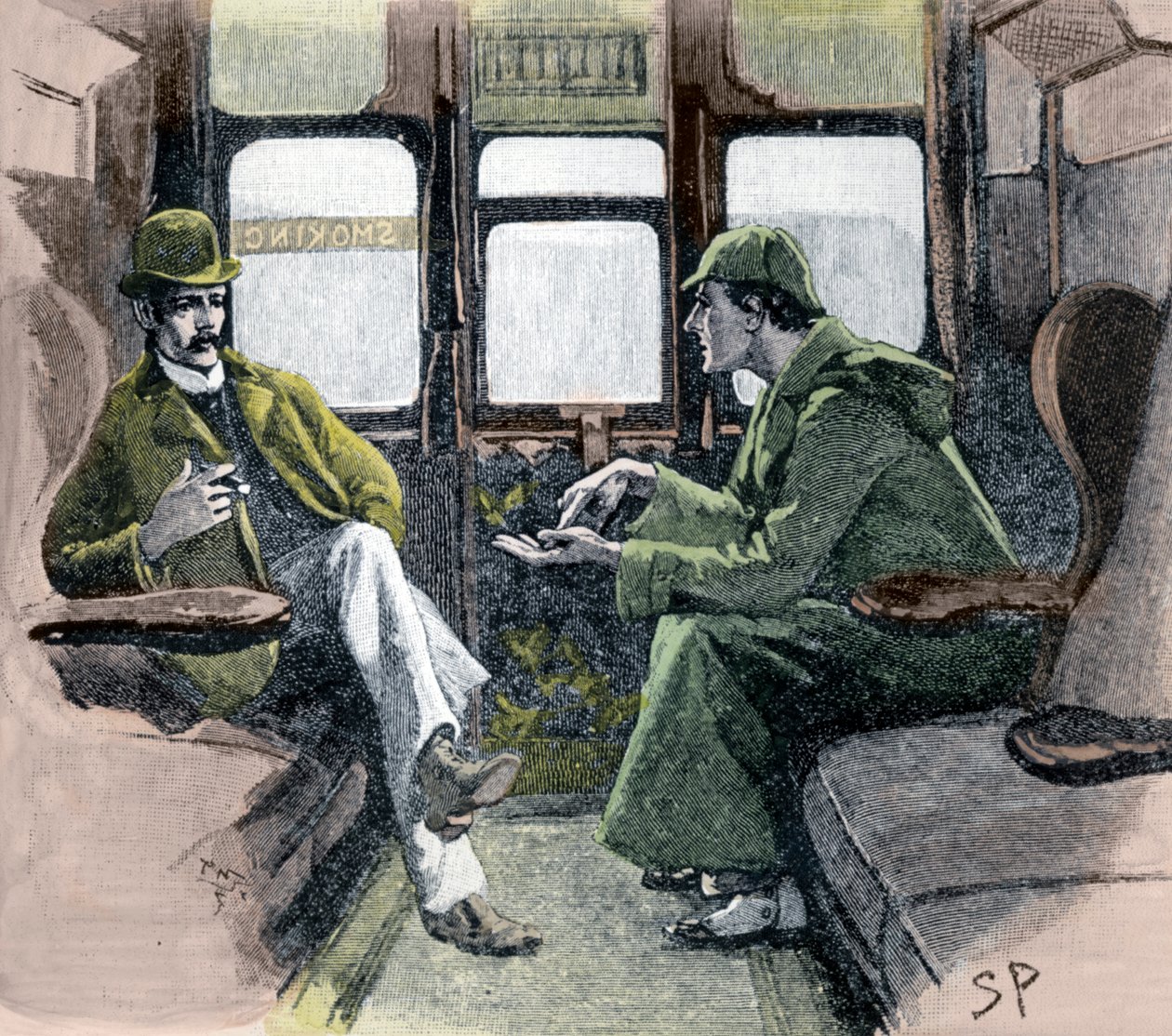 „Holmes adott nekem egy vázlatot az eseményekről”, 1901 alkotó: Sidney E Paget
