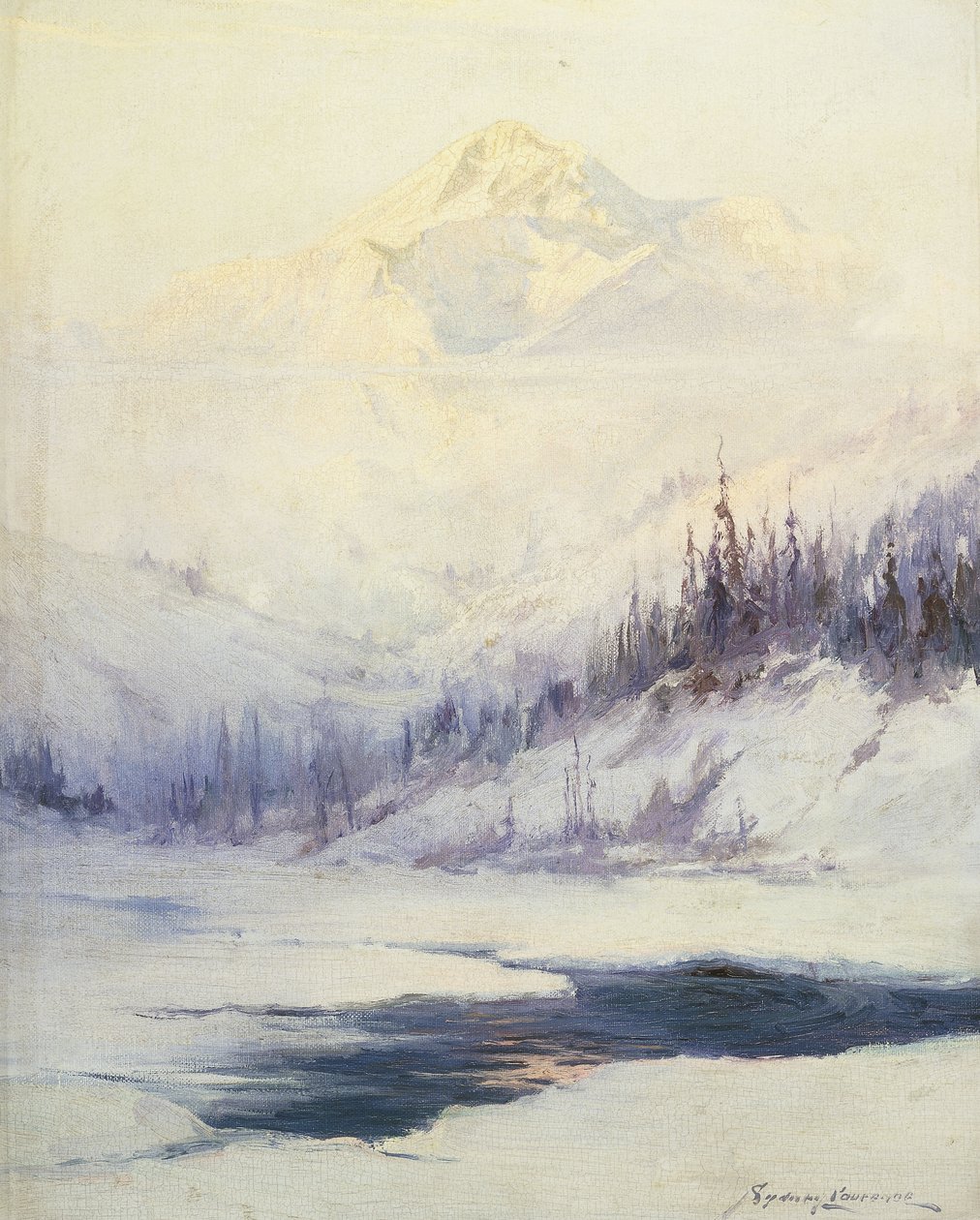 Winter Morning, Mount Mckinley, Alaszka alkotó: Sidney Laurence