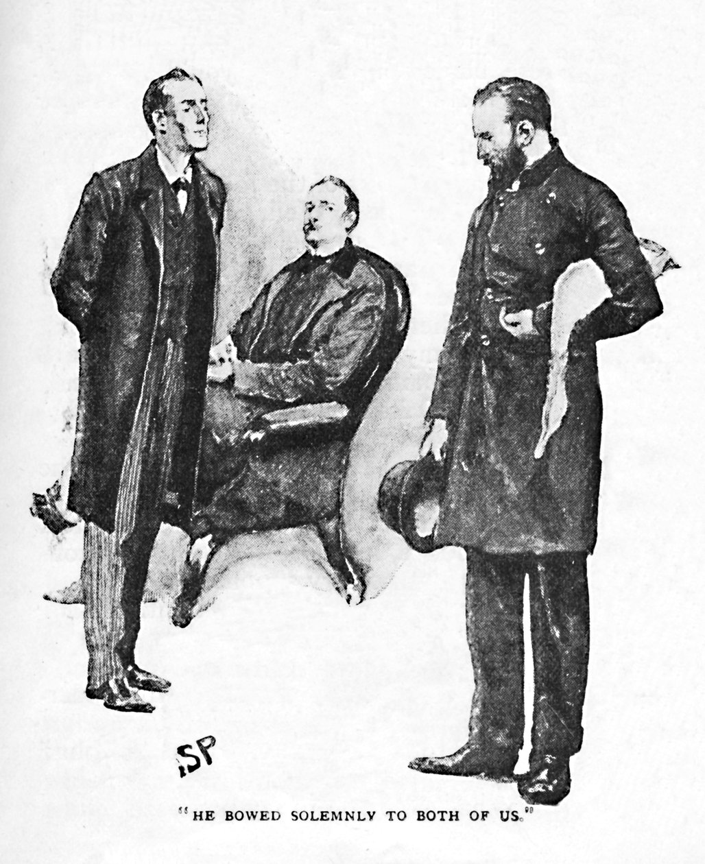 Ünnepélyesen meghajolt mindkettőnk előtt, 1892 alkotó: Sidney Paget