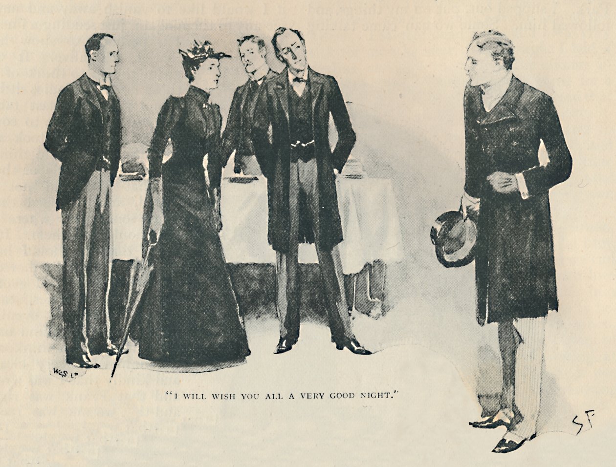 Nagyon jó éjszakát kívánok mindenkinek, 1892 alkotó: Sidney Paget