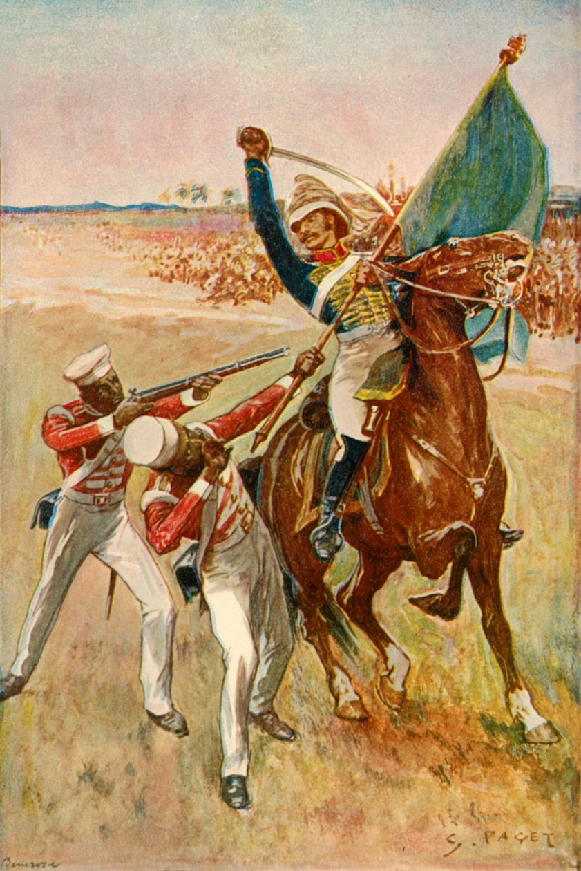 Roberts megnyeri a Viktória-keresztet, 1901. alkotó: Sidney Paget