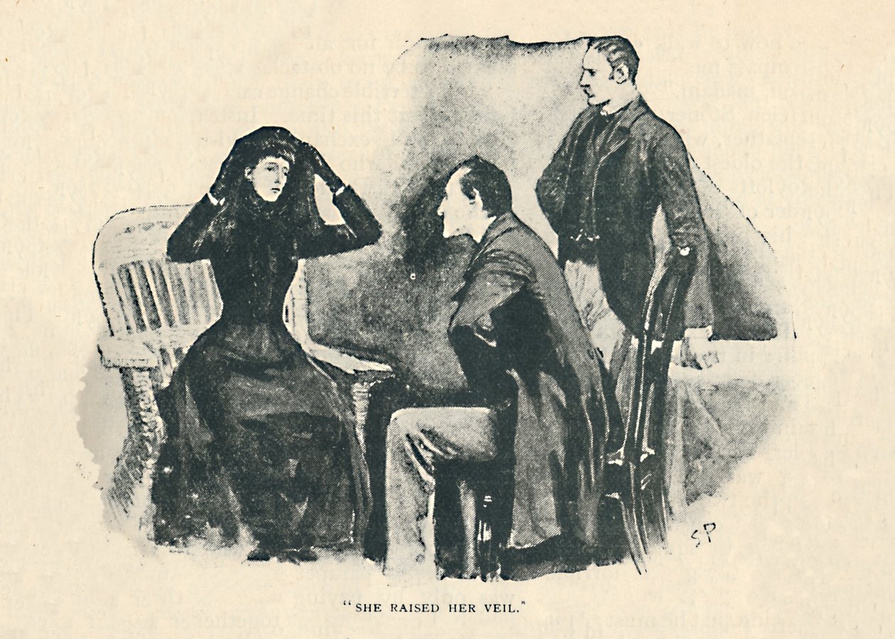 Felhúzta a fátylát, 1892 alkotó: Sidney Paget