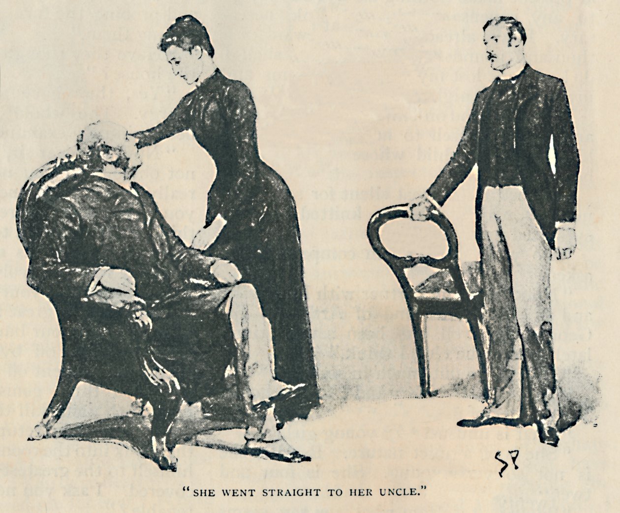 Egyenesen a nagybátyjához ment, 1892 alkotó: Sidney Paget