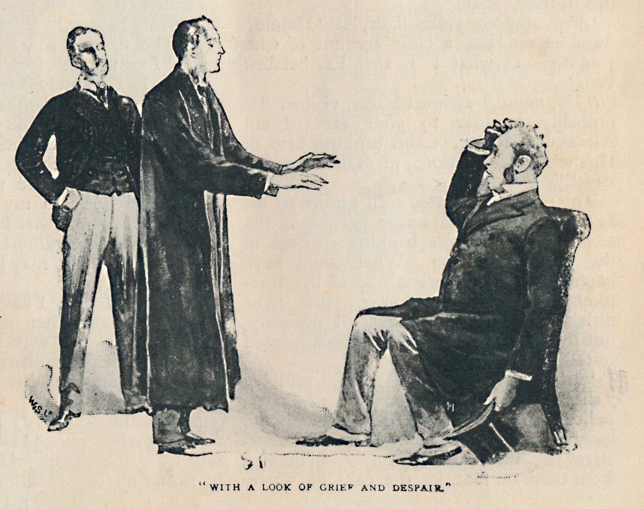 Gyász és kétségbeesés pillantásával, 1892 alkotó: Sidney Paget
