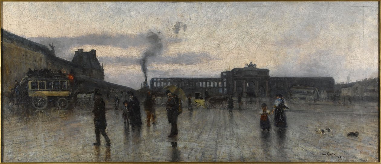 A Tuileriák és a Place du Carroussel romjai alkotó: Siebe Johannes Ten Kate