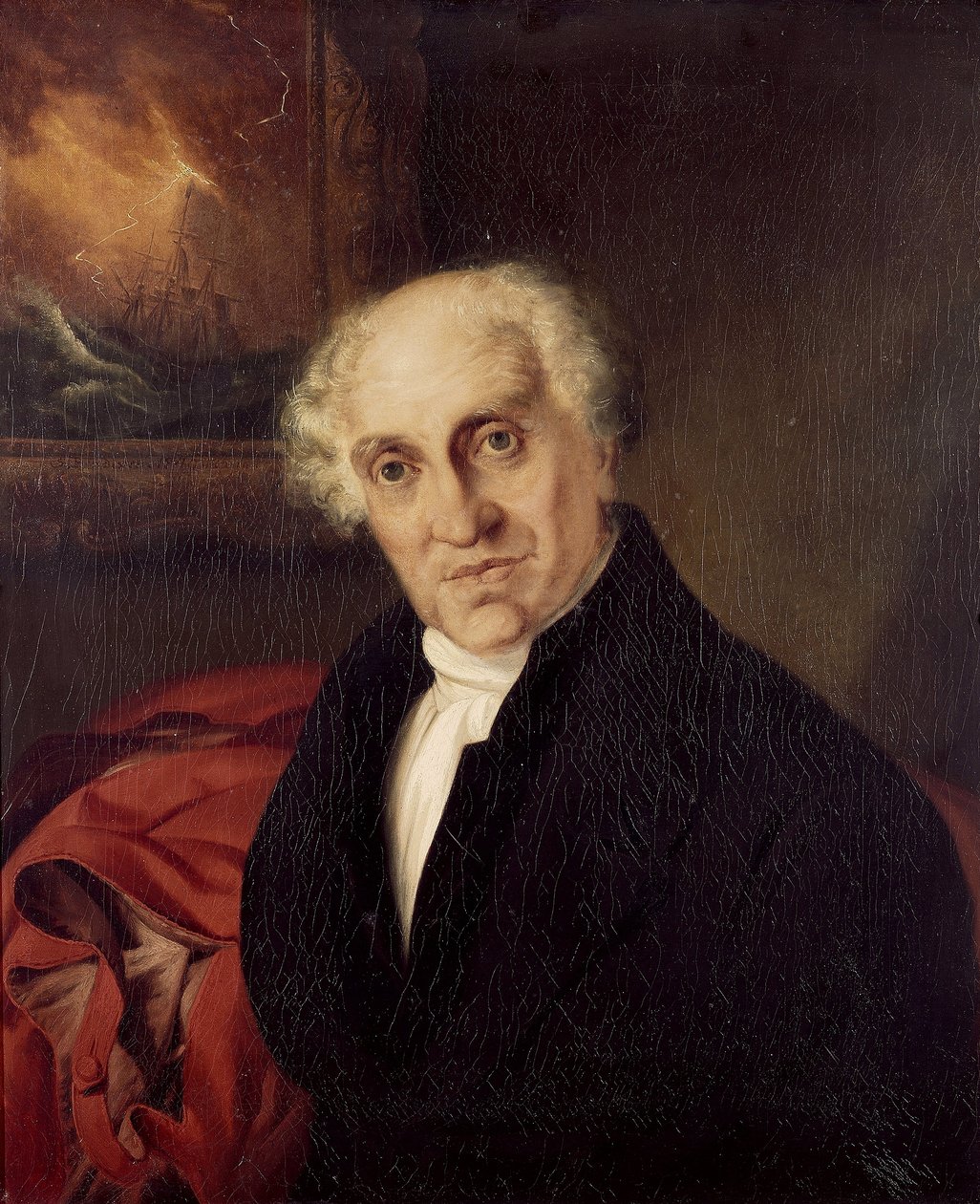 Alexander Scott tiszteletes (1768-1840), Horatio Nelson (1758-1805) káplánjának portréja a Victory hajón Olaj, vászon alkotó: Siegfried Detler Bendixen