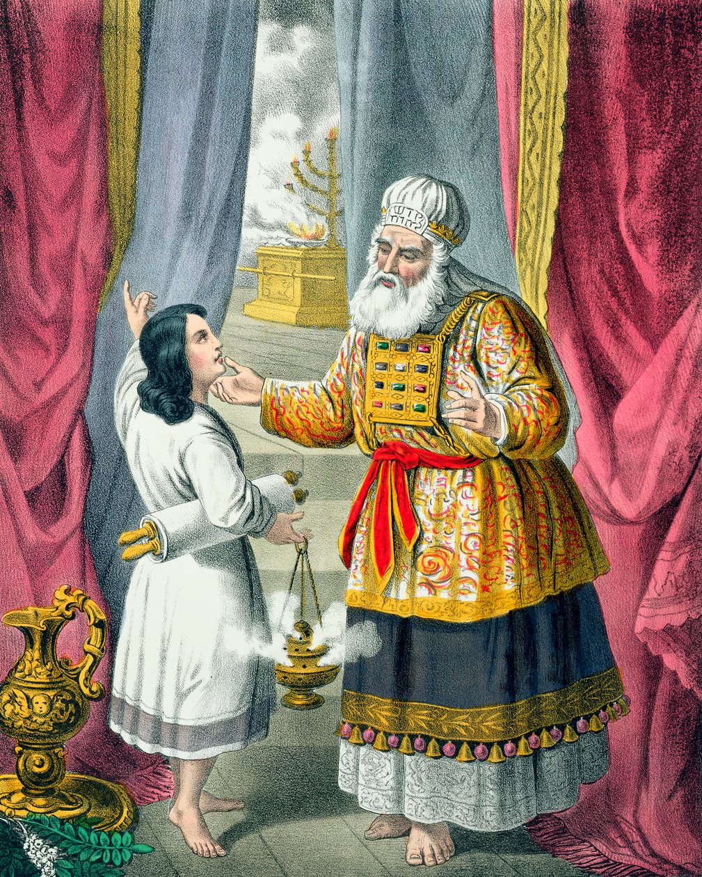 Eli kikérdezi Sámuelt a látomásáról, 1870-es évek alkotó: Siegfried Detlev Bendixen